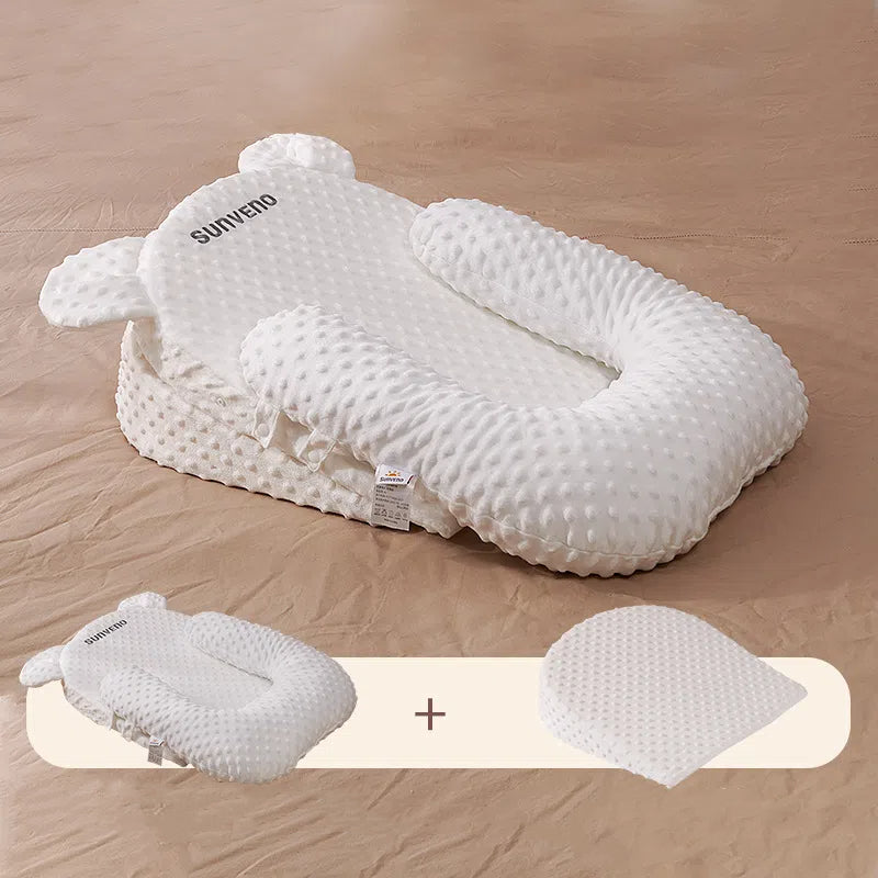 Four season anti milk overflow and choking pillow baby feeding tool baby anti spitting slope pad - Korvel