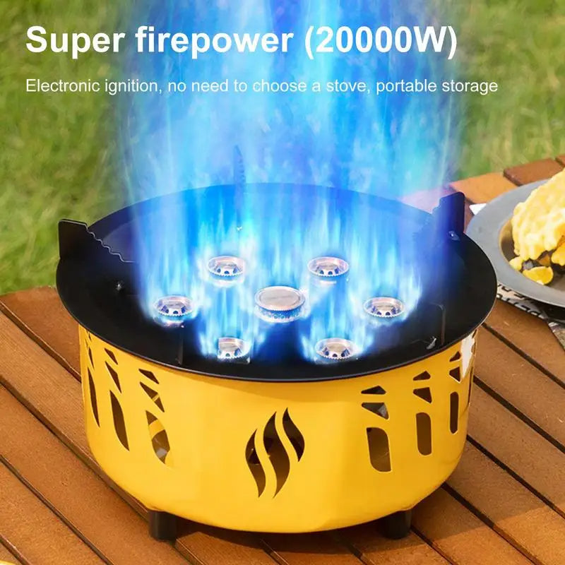 Brûleur à gaz portable pour camping avec sac de transport