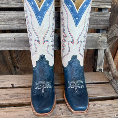 Roper Women's Americana Blue Leather Boots - Korvel