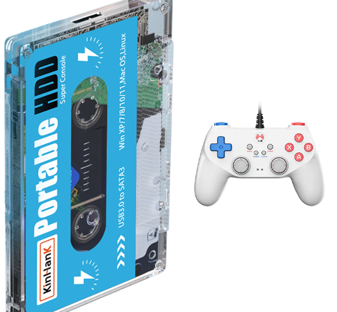 Disco Duro Externo Portátil Kinhand 500G con Juegos Retro