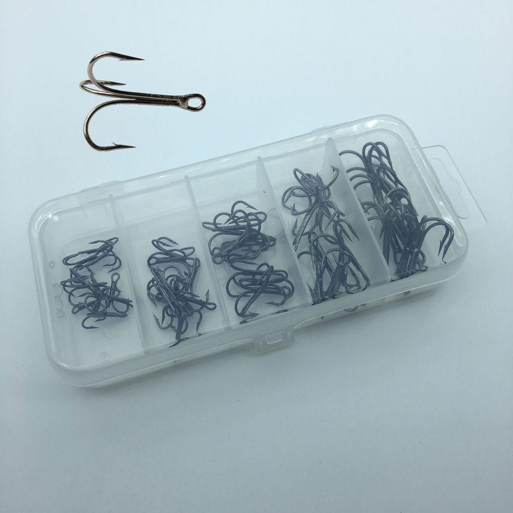 Anzuelos de Pesca de Triple de Acero de Alto Carbono Rompin - Paquete de 50