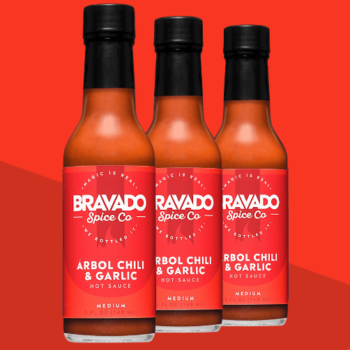 Garlic & Árbol Hot Sauce – Smoky Chili & Garlic Blend, Medium Heat, 5 oz