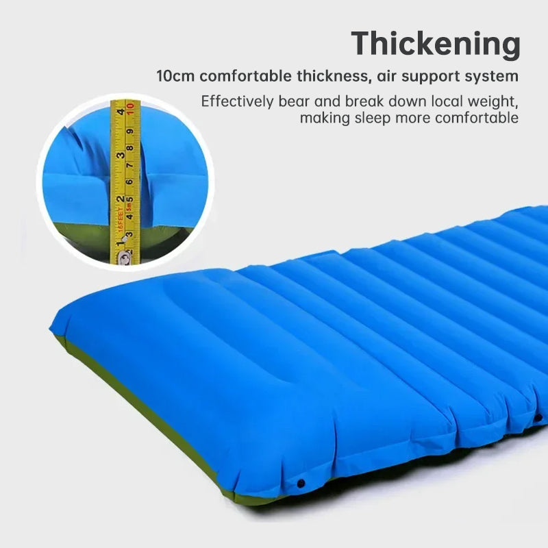 Ultralight Camping Sleeping Pad: Thicken, Self-Inflating with Built-in Pump (Outdoor/Travel) - Korvel