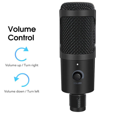Professional USB Condenser Microphones For PC Computer Laptop Singing Gaming Streaming Recording Studio YouTube Video Microfon - Korvel