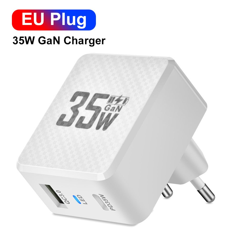 Gallium Nitride GaN35W Fast Charging Head QC3.0 Charger - Korvel