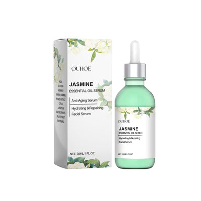 Ouhoe Jasmine Brightening Essential Oil, Lighten Fine Lines And Anti-Wrinkle Essential Oil Refreshing Non-Sticky Firming Brightening Essence - Korvel