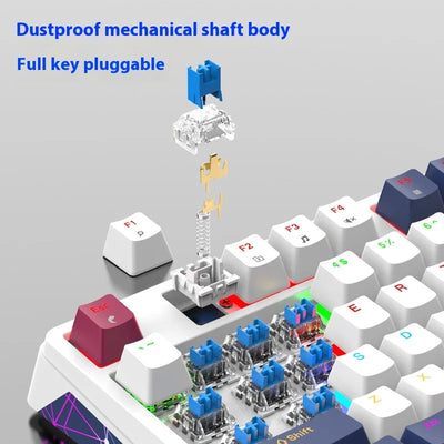 XUNFOX K85 Wired Mechanical Keyboard for Gaming and Office Use