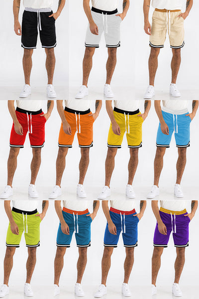 Shorts de basketball actifs rayés pour hommes