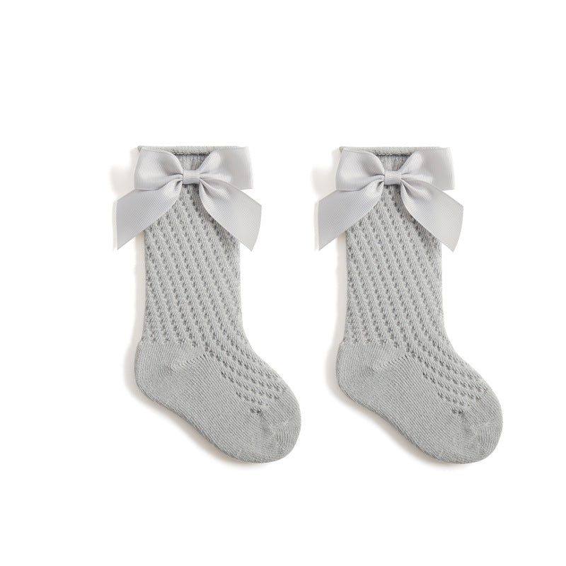 Chaussettes Bows en Coton Peigné Premium pour Filles