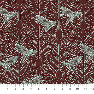 Tela de algodón Indelible Ink Humming Patina - 44"/45" por yarda