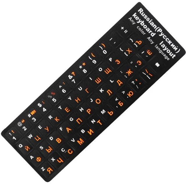 Russian Keyboard Cover Stickers For Mac Book Laptop PC Keyboard Computer Standard Letter Layout Keyboard Covers - Korvel
