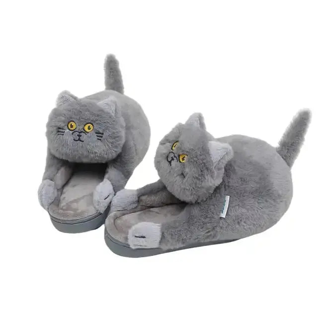 Zapatillas de gato abrazador acogedor