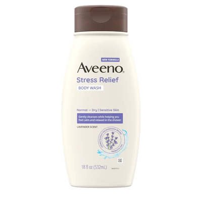 Aveeno Stress Relief Oat Body Wash with Lavender 18 oz