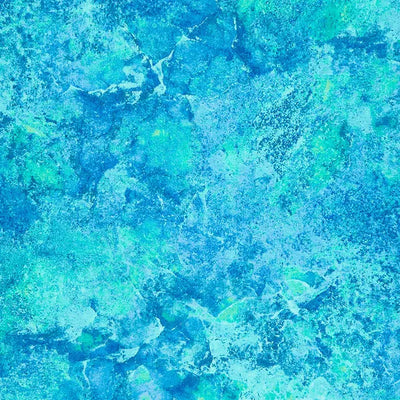 Tela de algodón Blue Stonehenge Adriatic Sea por yarda