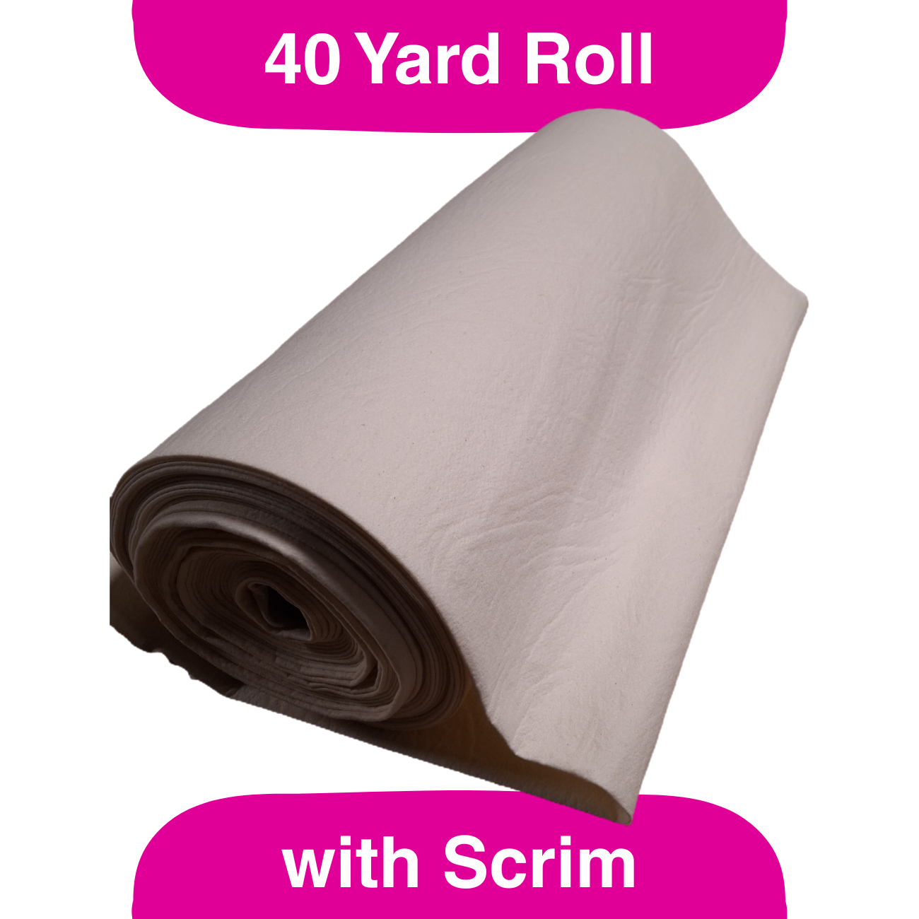 122" Wide 100% Cotton Batting with Scrim Liner - 40 Yards