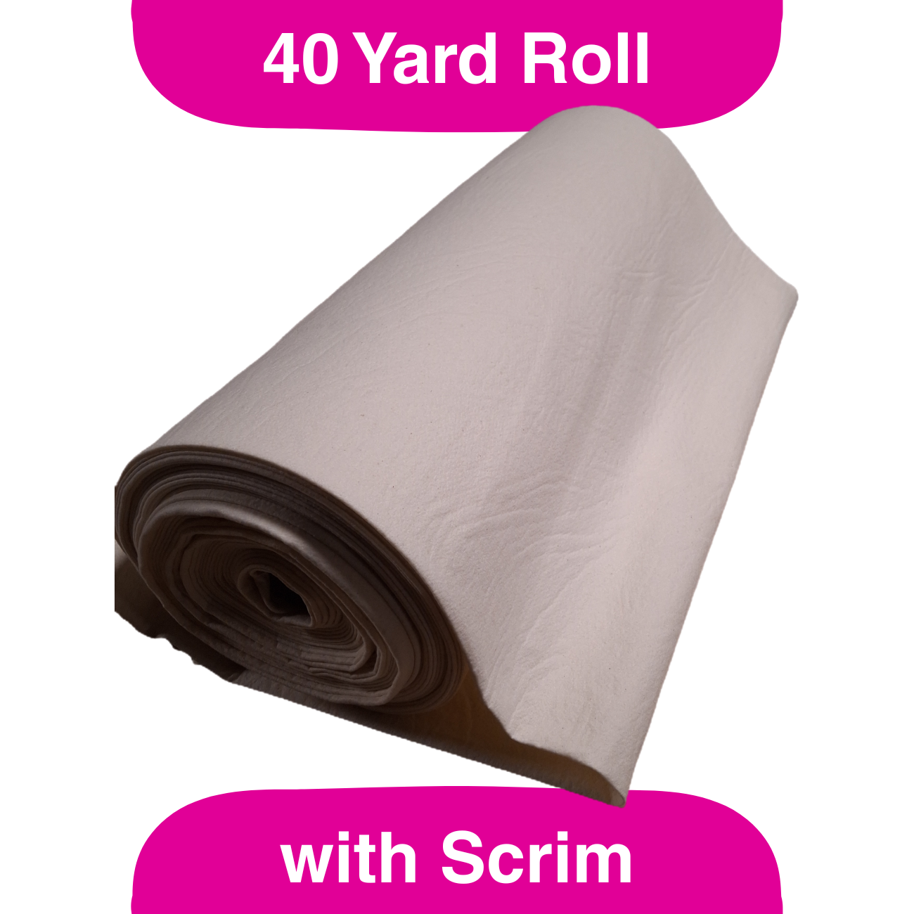 Batting de algodón 100% premium de 61" con forro de scrim - 40 yardas