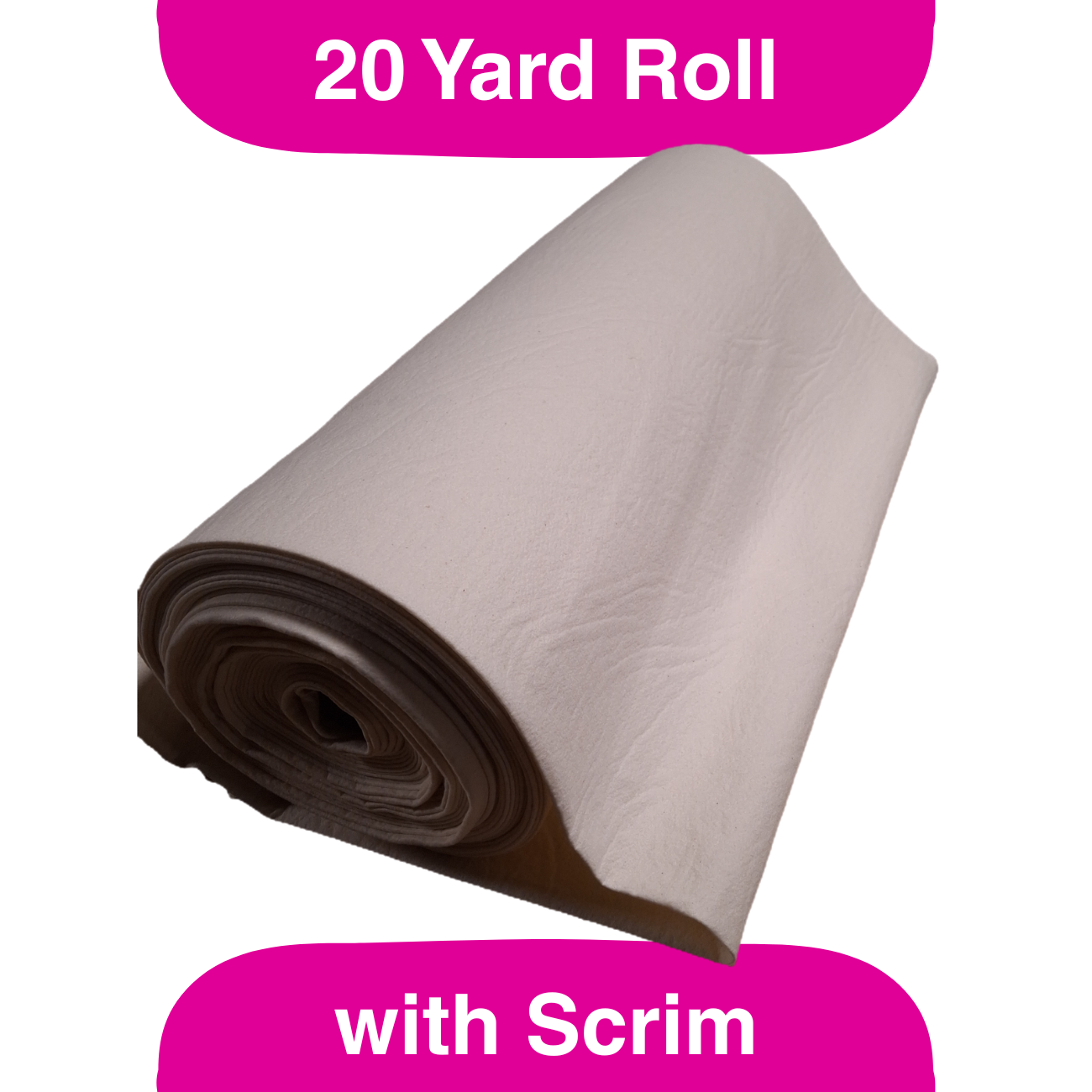 93" Wide 100% Cotton Batting with Scrim Liner - 20 Yards