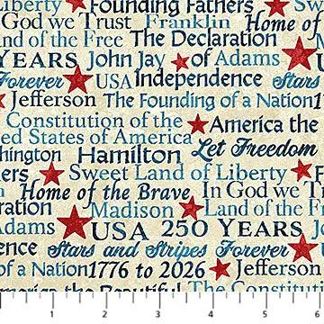 America 250 - Tissu en coton Stonehenge 44"/45" par yard