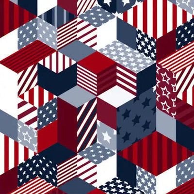 Tissu Cuddle Numérique Multi American Dream au mètre