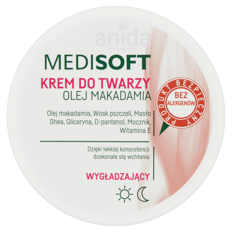 Crema Facial Suavizante Anida MediSoft con Aceite de Macadamia - 100ml