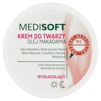Crema Facial Suavizante Anida MediSoft con Aceite de Macadamia - 100ml