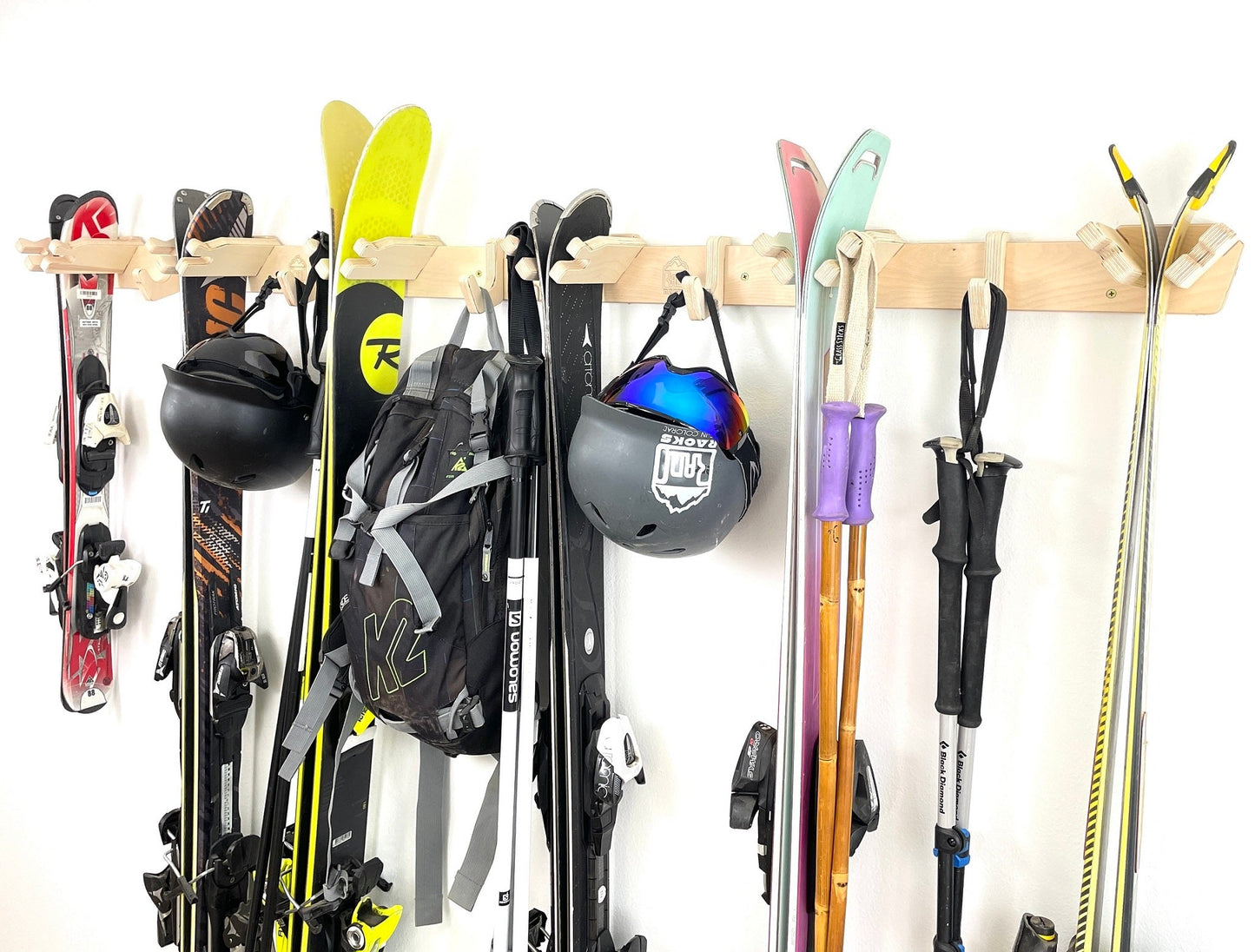 The Apres Vertical Ski Wall Rack