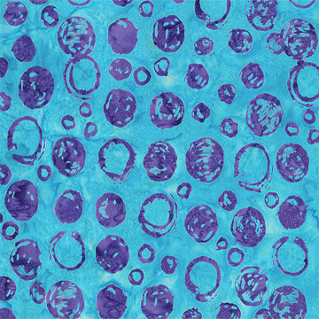 Aqua Bubble Celebration Cotton Fabric - 44"/45" Per Yard
