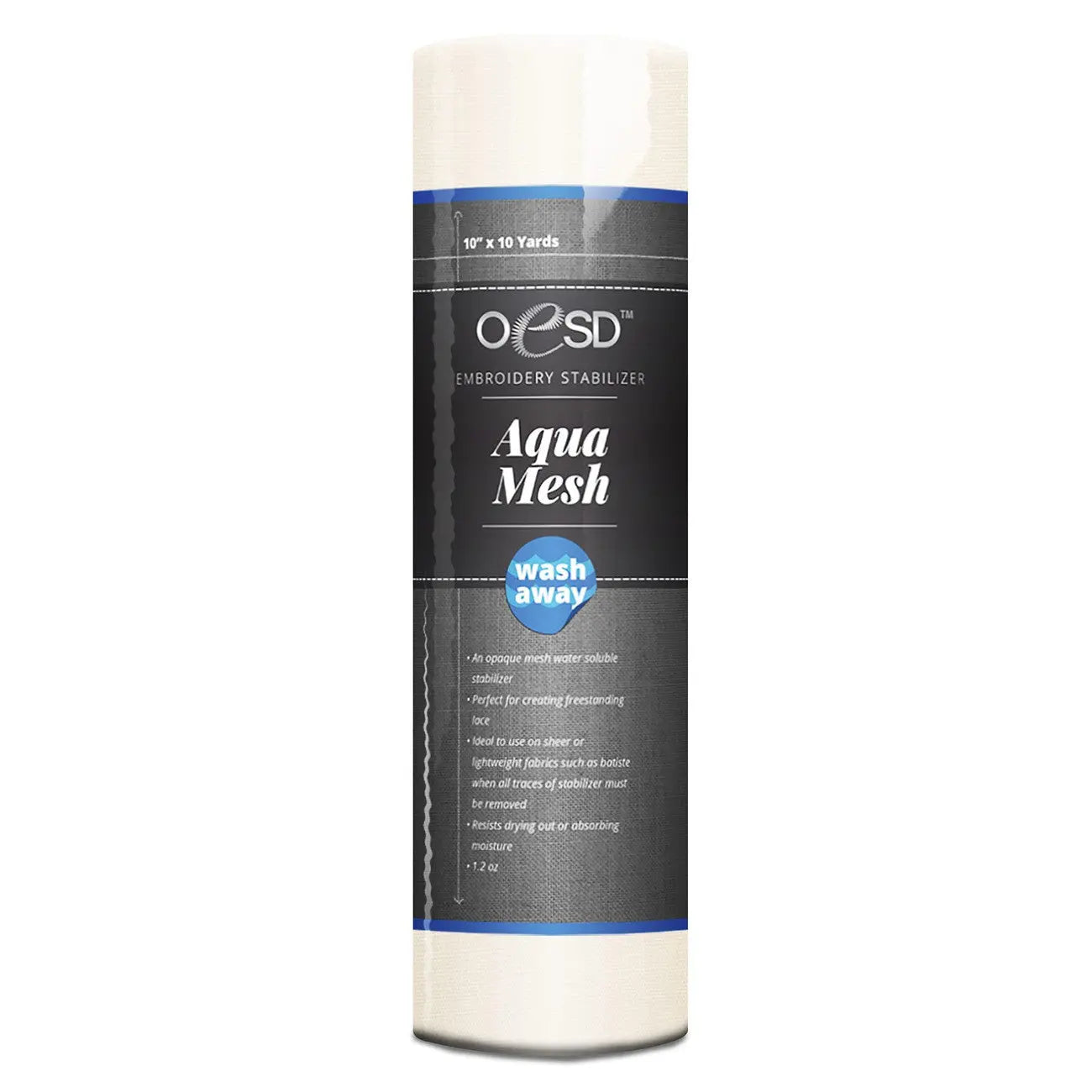 AquaMesh 10in x 10 yds - Stabilisateur Opaque Soluble dans l'Eau