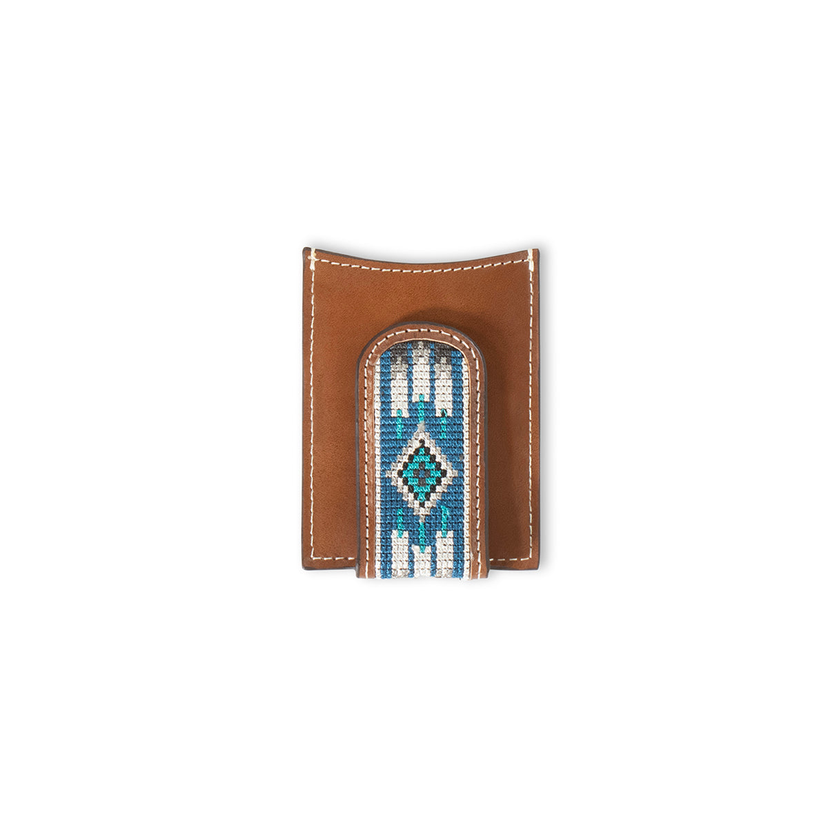 Ariat Blue Southwestern Embroidered Money Clip - Korvel