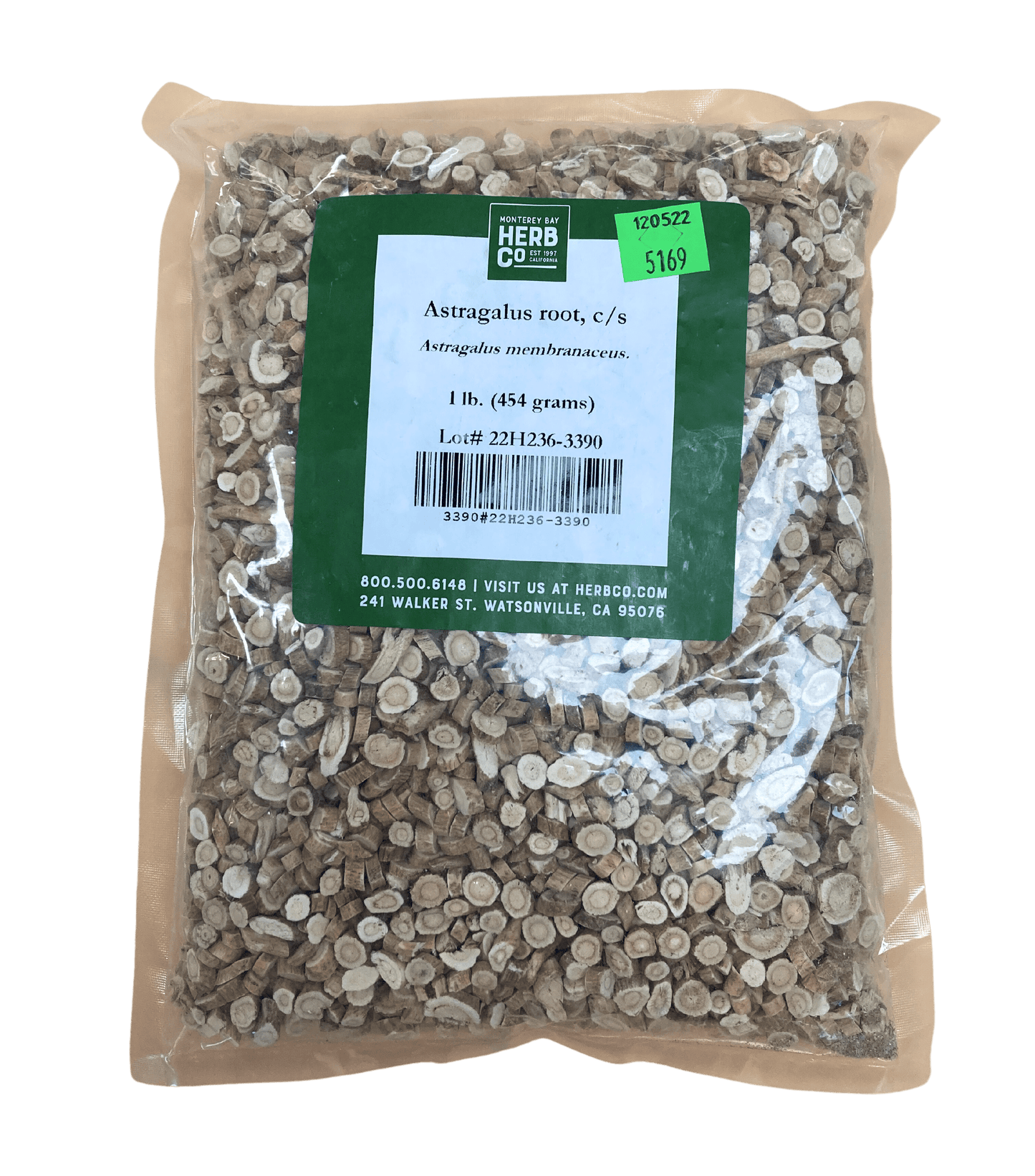 Raíz de Astrágalo Premium Cortada y Tamizada