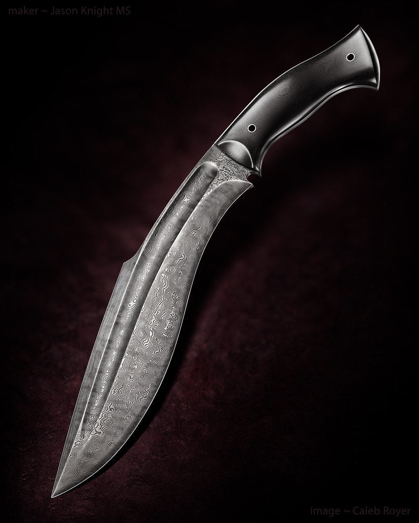 Premium Khukuri Knife – Handcrafted Damascus Blade with G10 Grip - Korvel