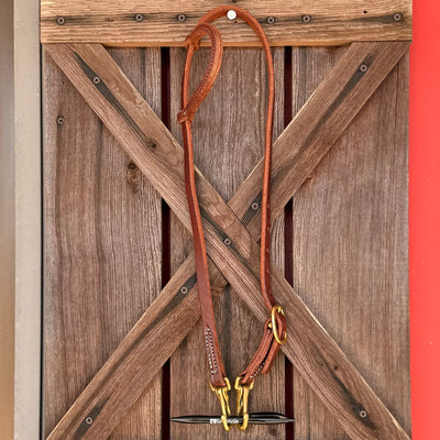 Premium One Ear Headstall with Brass Snaps
