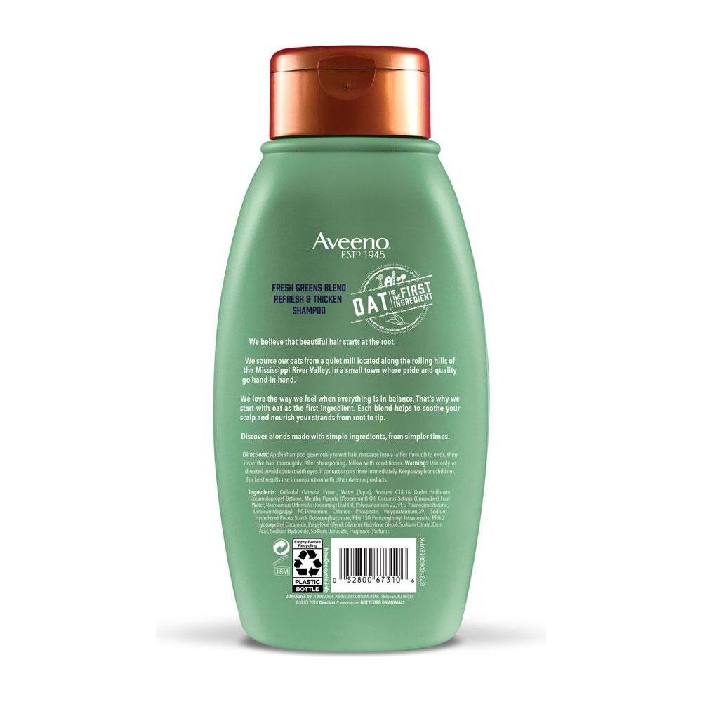 Champú Aveeno Calmante del Cuero Cabelludo Mezcla de Verdes Frescos - 12 fl. Oz