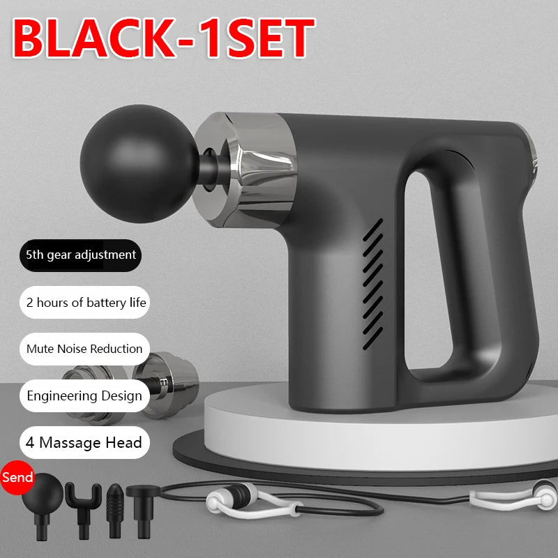 New Intelligent High Frequency Massage Gun Electric Deep Tissue Muscle Relaxation Fitness Body Massager Fascia Gun - Korvel
