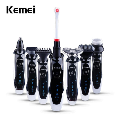 Kemei 7-in-1 Men's 3D Electric Shaver & Beard Trimmer