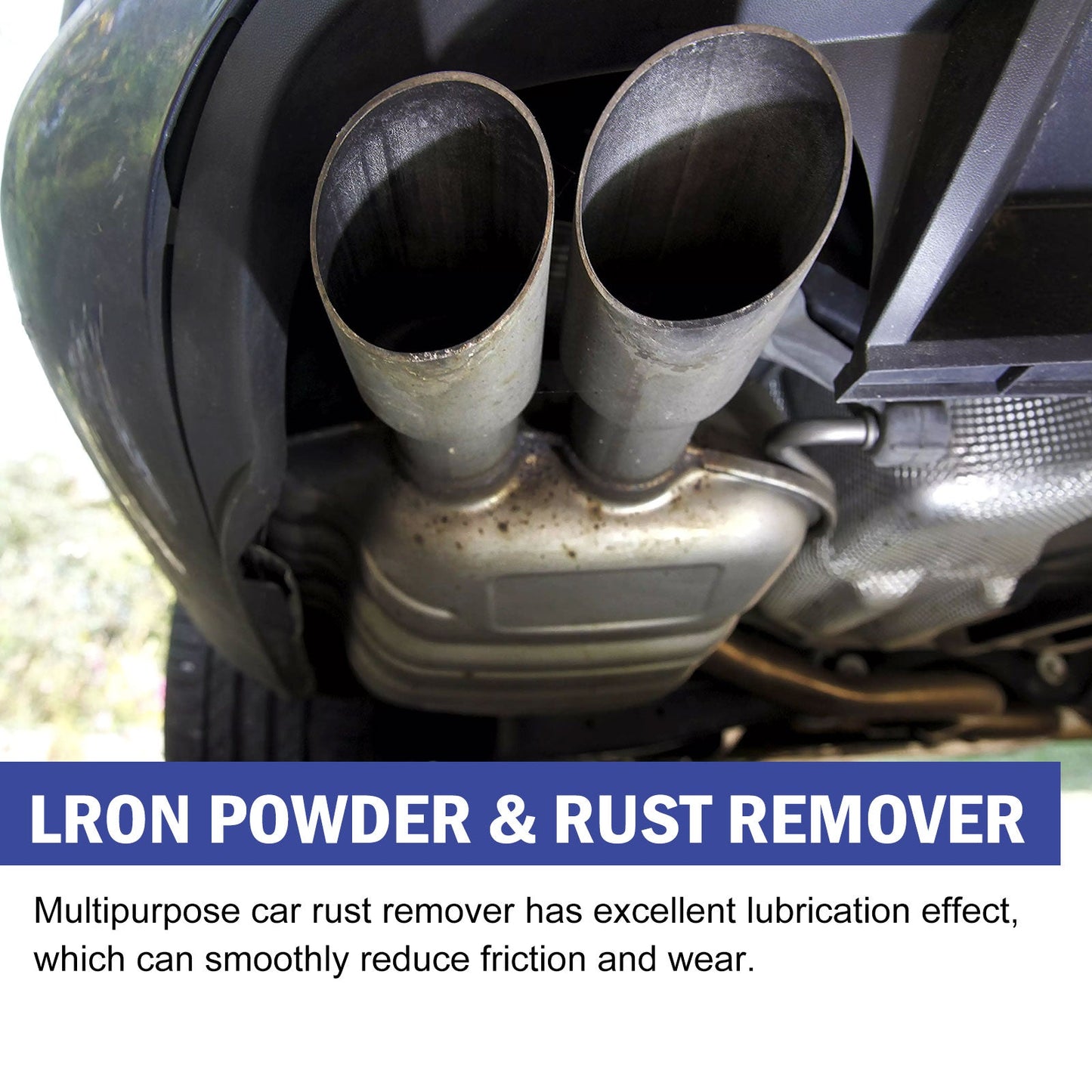 Lron Powder & Rust Remover, Multi-Functional Metal Rust Remover For Automobile And Motorcycle Exhaust Pipe Rust Renovation Maintenance - Korvel