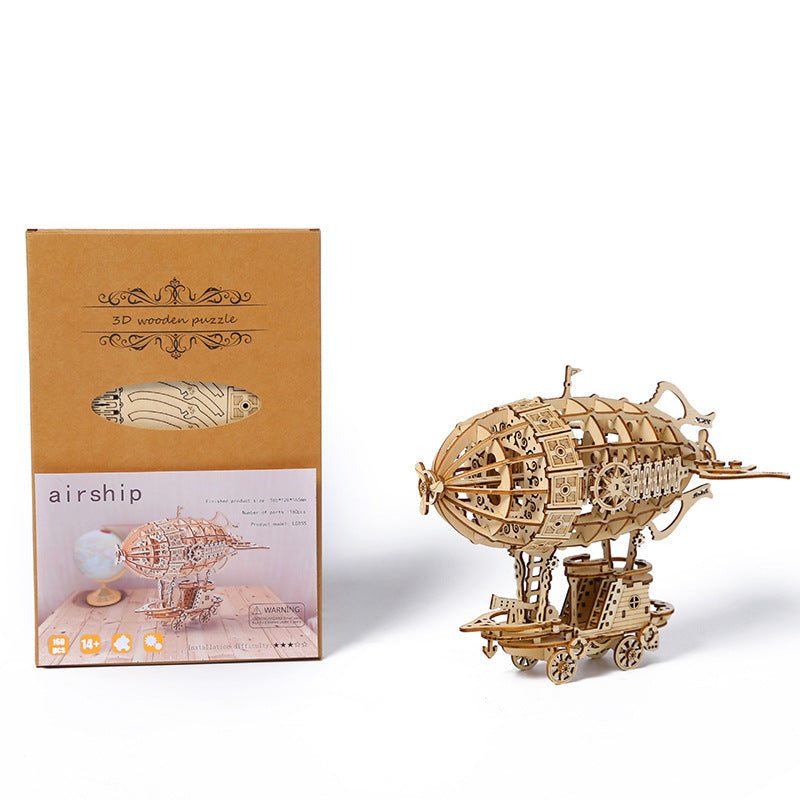 Modelo de rompecabezas de aire 3D de madera para ensamblaje creativo