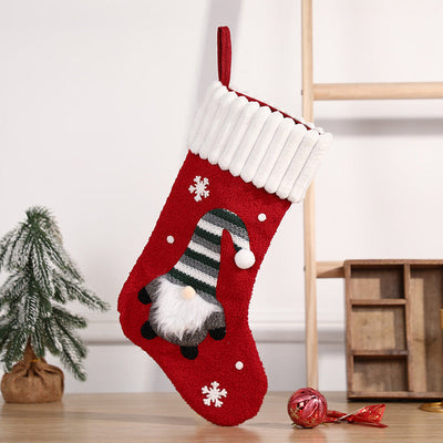Embroidered Christmas Stockings - Festive Holiday Decor