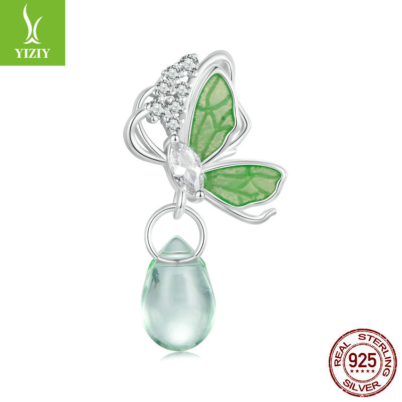 Silver Charm Original Forest Oasis Butterfly Ladybug DIY Bracelet Beads Spring Fresh s925 Pure Silver Beads - Korvel