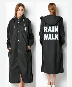 Chaqueta impermeable negra unisex