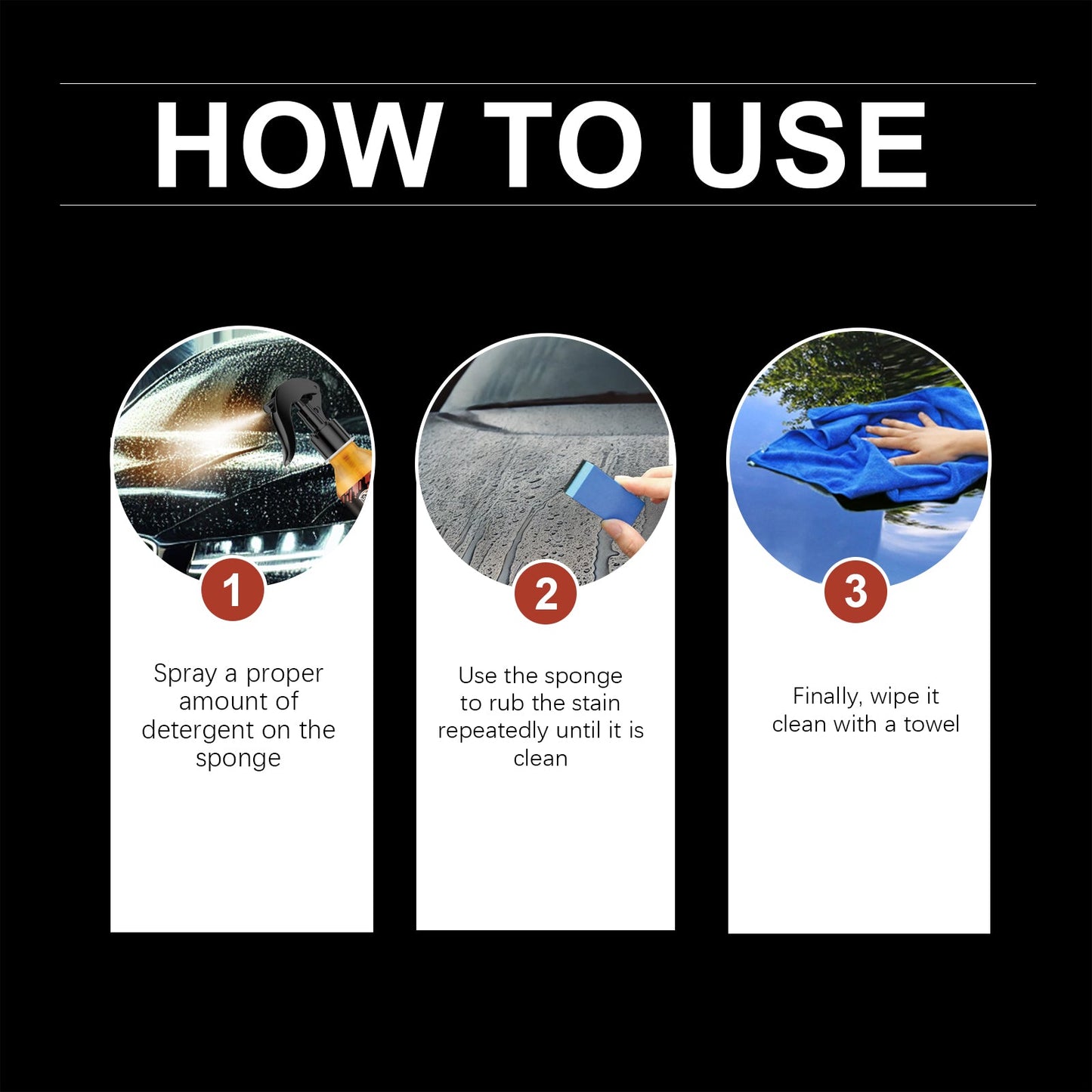 Car Water Stain Cleaner Car Stain Remover Polish Gentle Care Car Paint Gap Cleaning Spray - Korvel