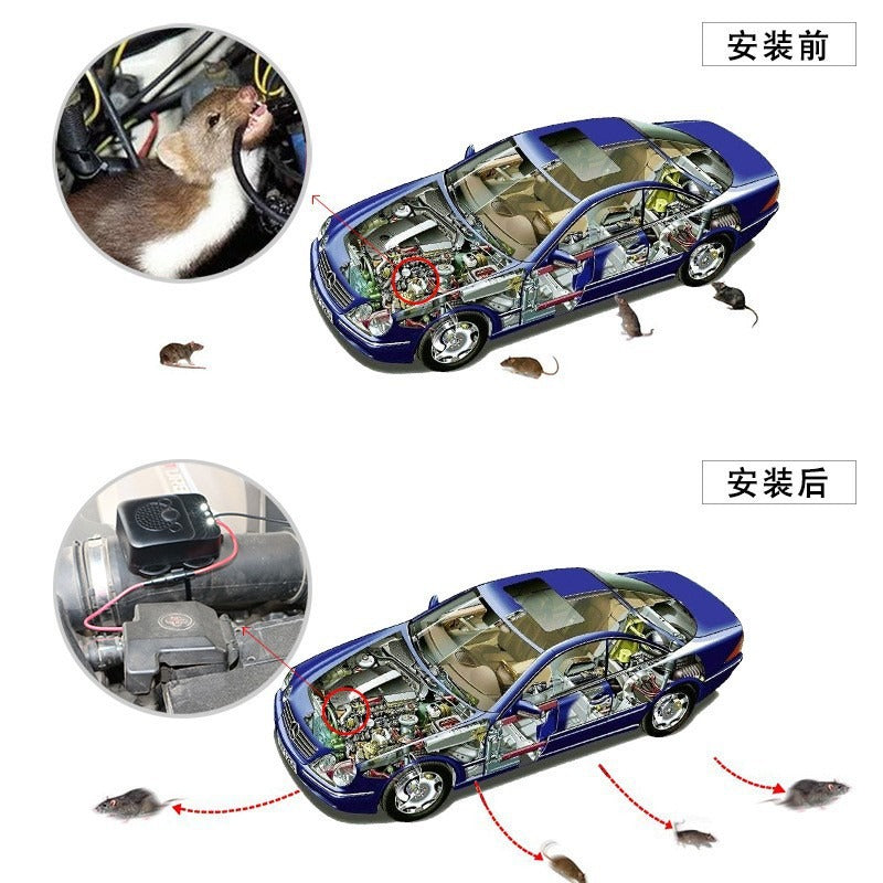 Car Ultrasound Mouse Repeller Intelligent Sensor Circuit Protection Repeller Equipment Accessories - Korvel