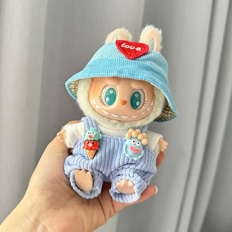 Ensemble de vêtements pour bébé Labubu avec pendentif - Pantalons à bretelles Sweetener