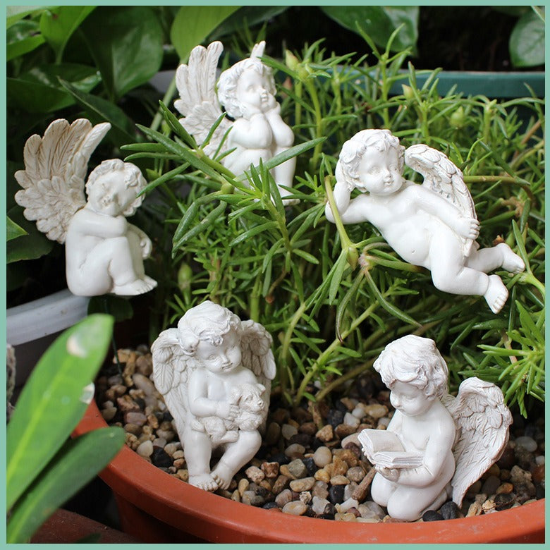 Angel plugin garden little girl resin flower decoration micro landscape garden statue - Korvel