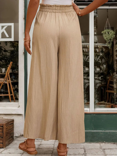 Perfee Frill Wide Leg Pants - Korvel