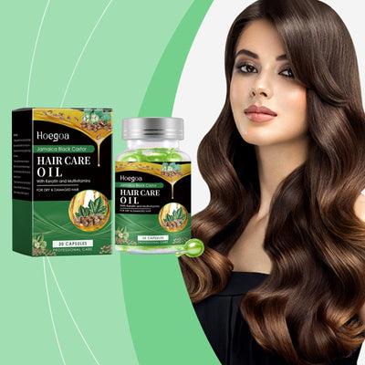 Black Castor Oil Nourishing Hair Care Capsule Hair Care Oil Gently Nourishes And Softeningly Improves Dry Hair - Korvel