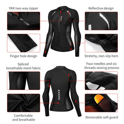 WOSAWE Women Motorcycle Jacket Body Armor CE Certified Summer Downhill Motocross Riding Clothing Protection Racing Reflective - Korvel