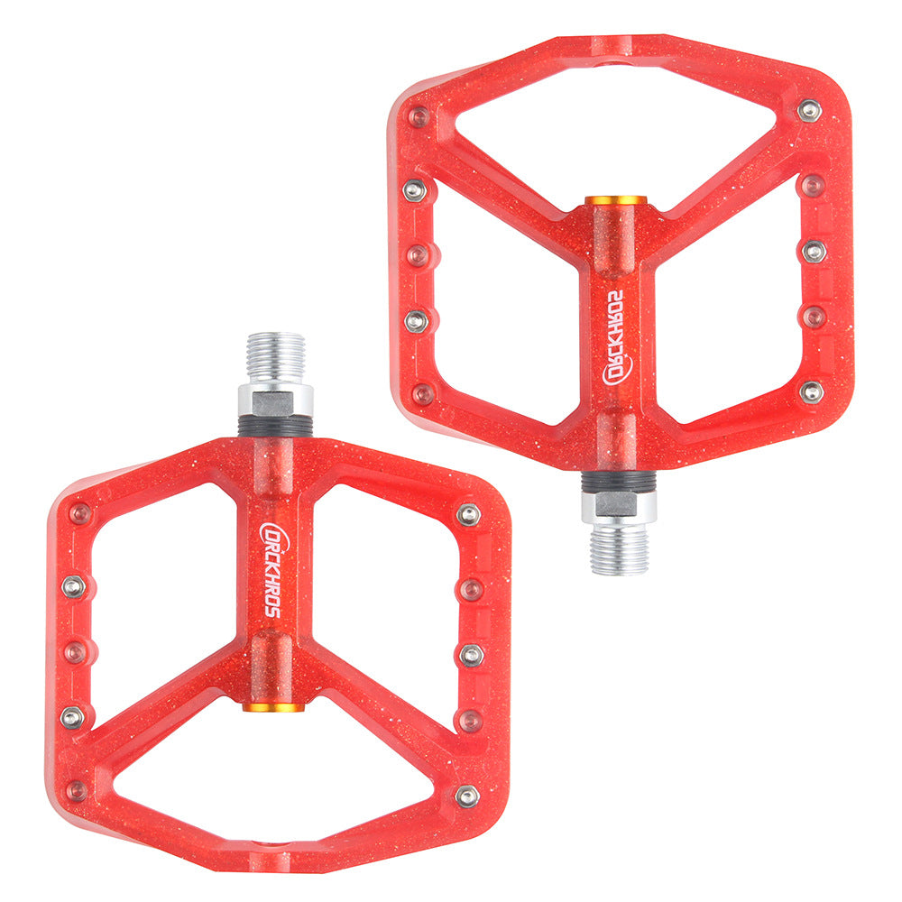 CNC Wide-faced PC Pedal Bicycle Pedal Road Mountain Bike Peilin Anti-Skid Pedal 2 Bearing Pedal - Korvel