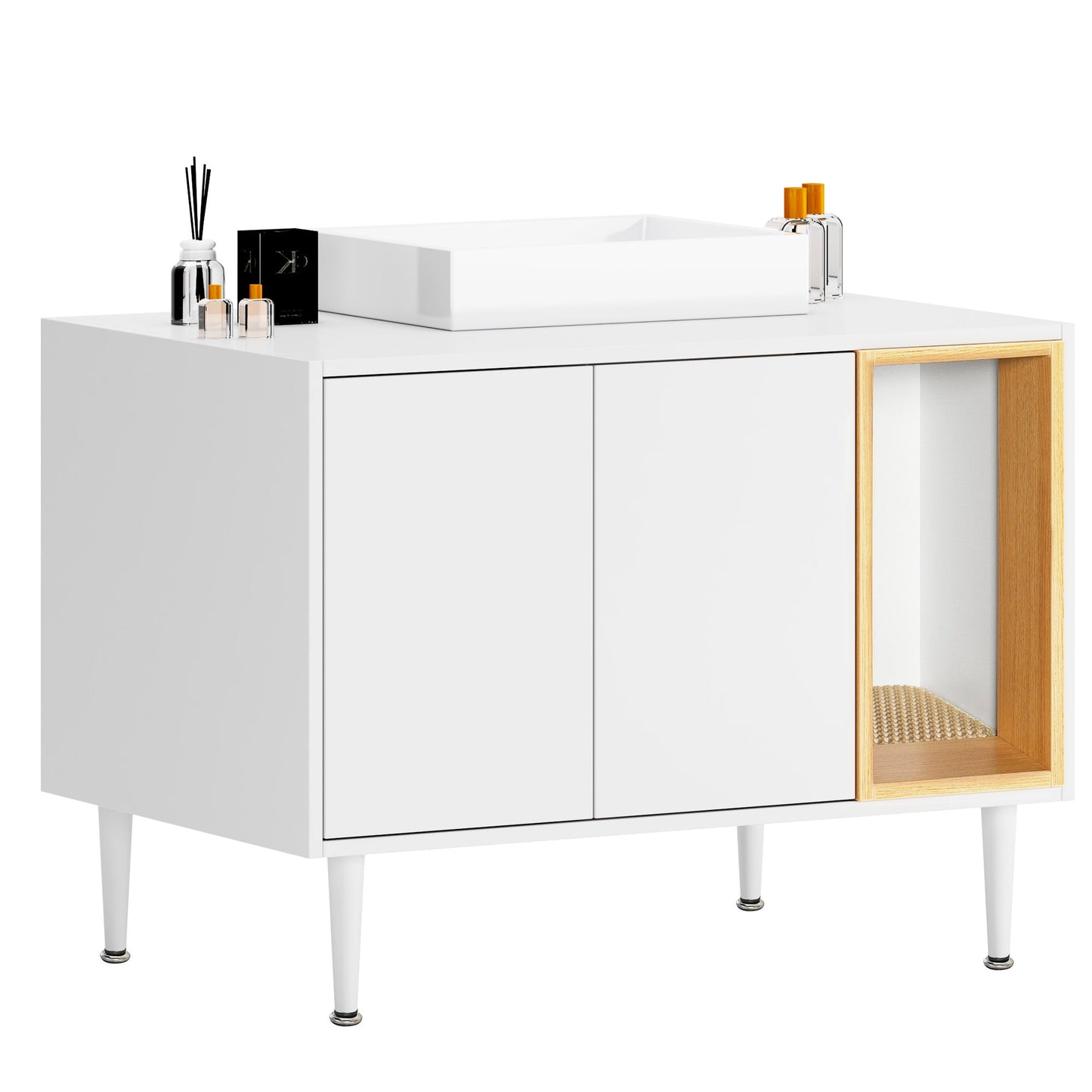 Armoire à Litière pour Chat Élégante avec Design Caché