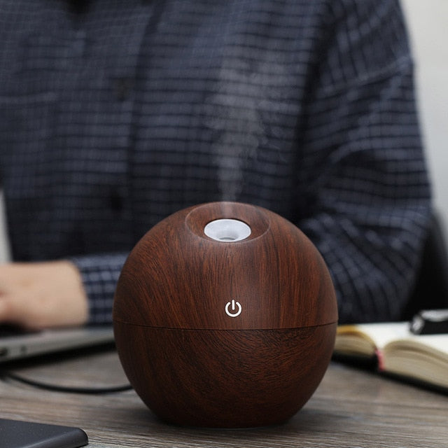 USB Aroma Essential Oil Diffuser Ultrasonic Cool Mist Humidifier Air Purifier 7 Color Change LED Night light for Office Home - Korvel
